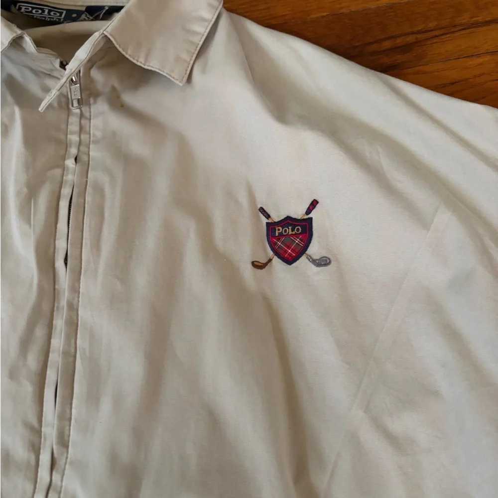 Polo by Ralph Lauren Khaki Lightweight Jacket with Embroidered Logo - Picture 4 of 5
